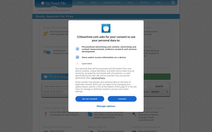 Screenshot of 123teachme.com