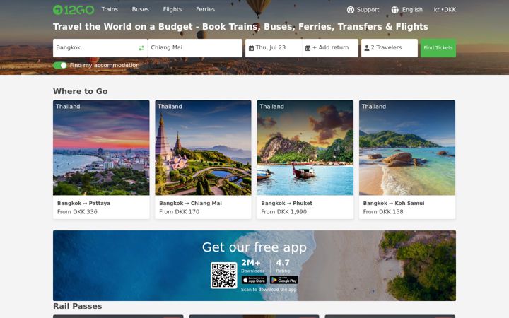 Screenshot of 12go.com