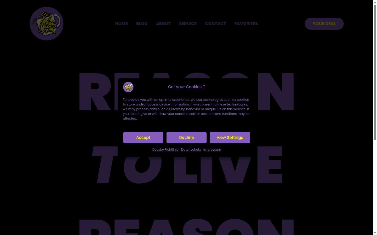 Screenshot del banner di consenso mostrato prima di qualsiasi interazione