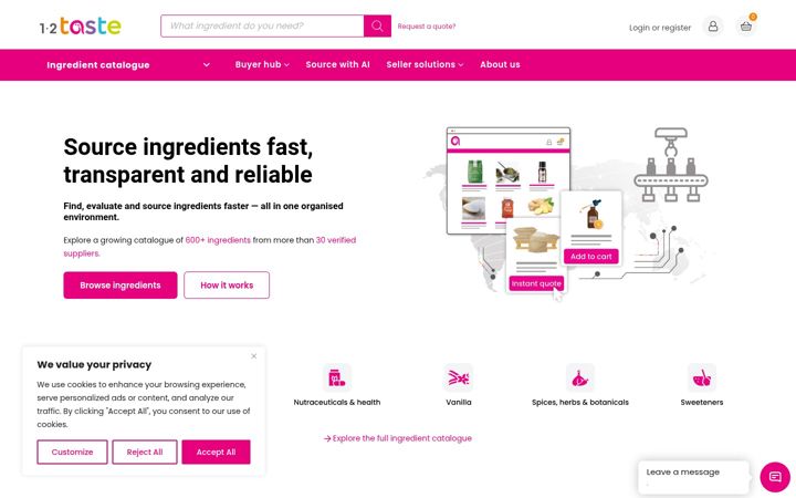 Screenshot of 12taste.com
