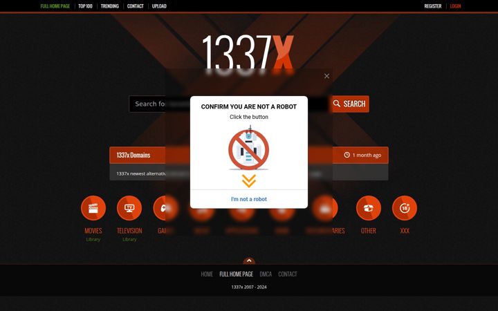 Screenshot of 1337xx.to