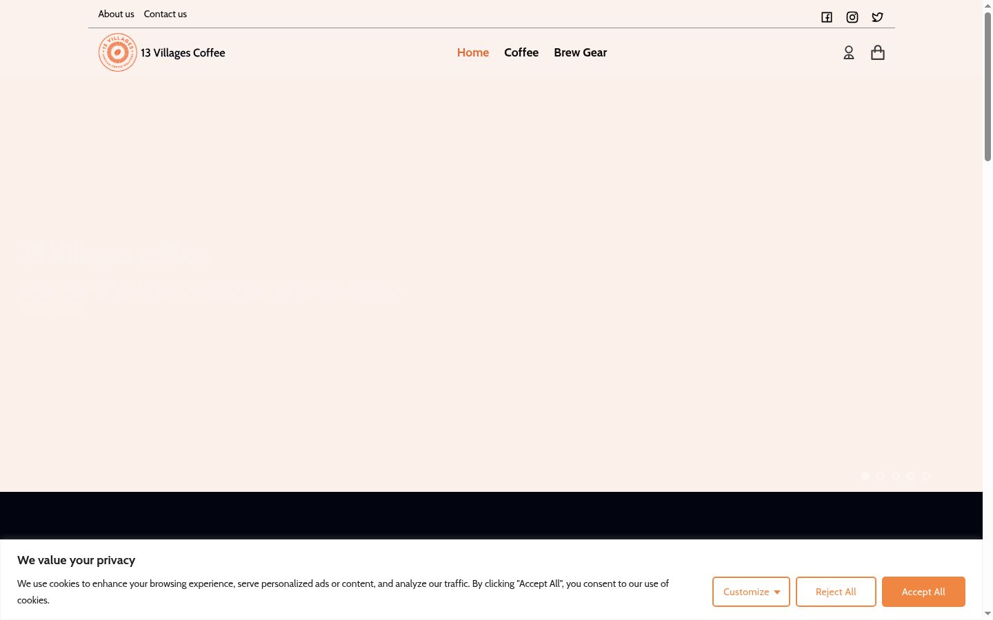 Screenshot van de toestemmingsbanner zoals getoond vóór enige interactie