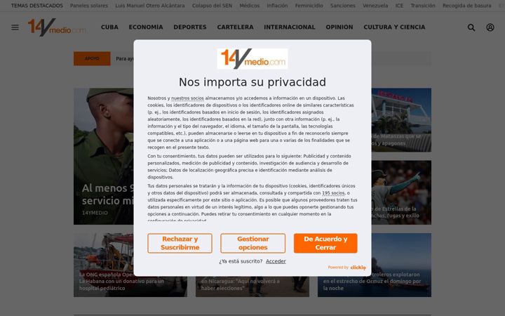 Screenshot of 14ymedio.com