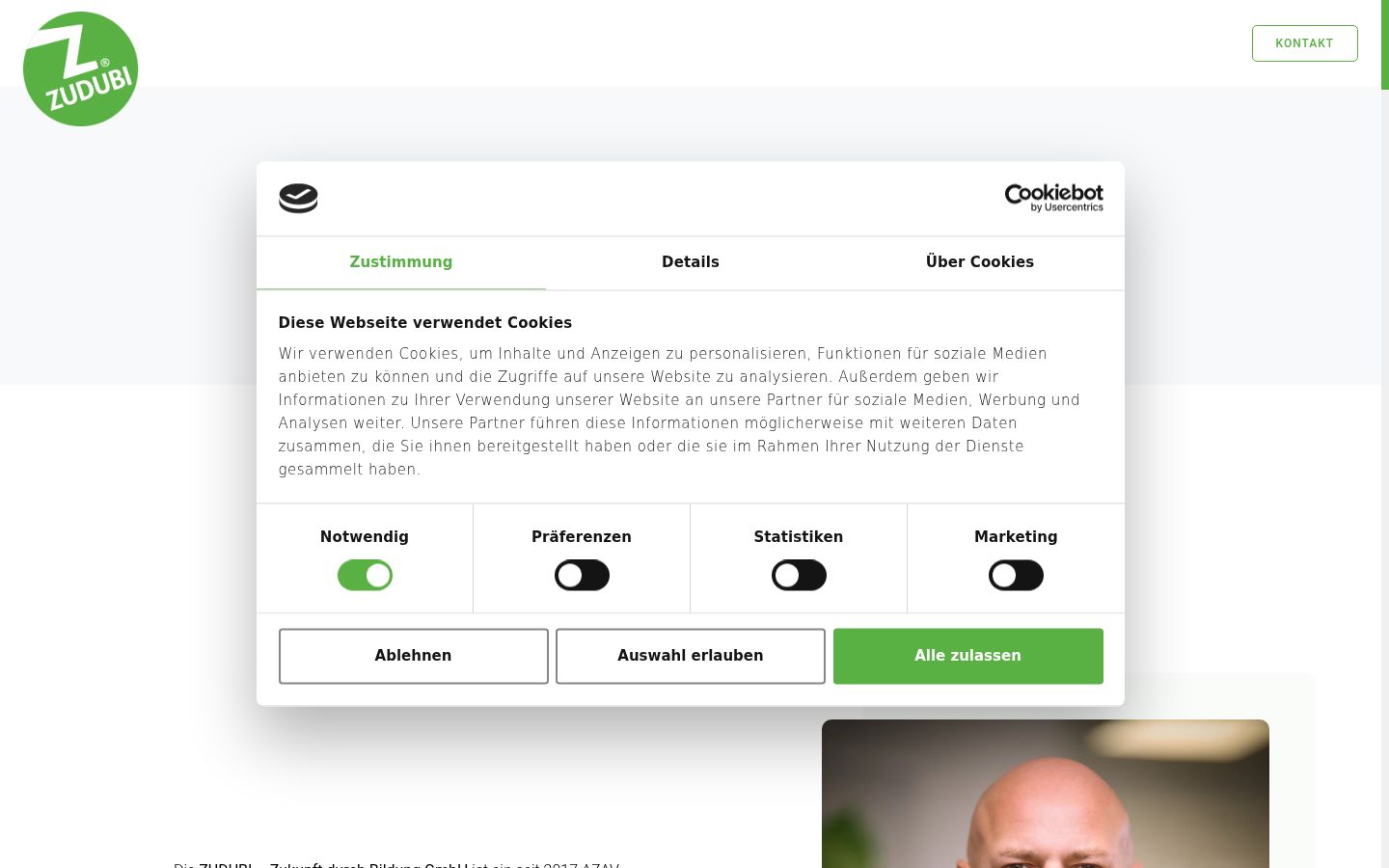 Screenshot del banner di consenso mostrato prima di qualsiasi interazione