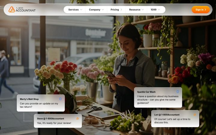 Screenshot of 1800accountant.com