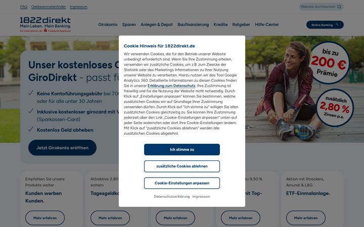 Screenshot of 1822direkt.de