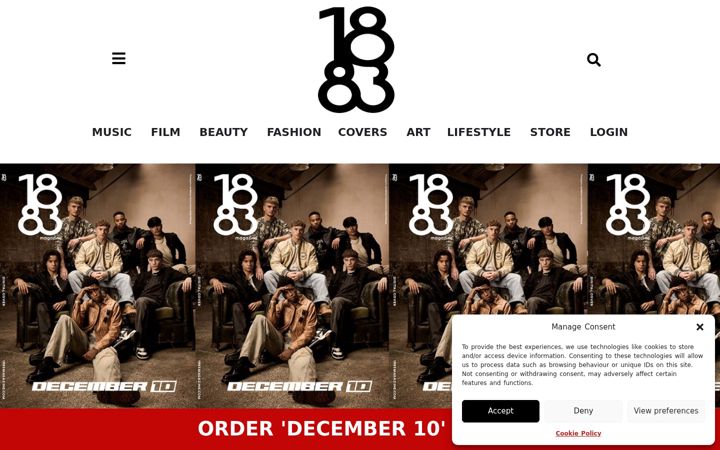 Screenshot of 1883magazine.com