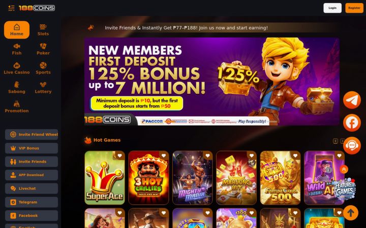Screenshot of 188coins.app
