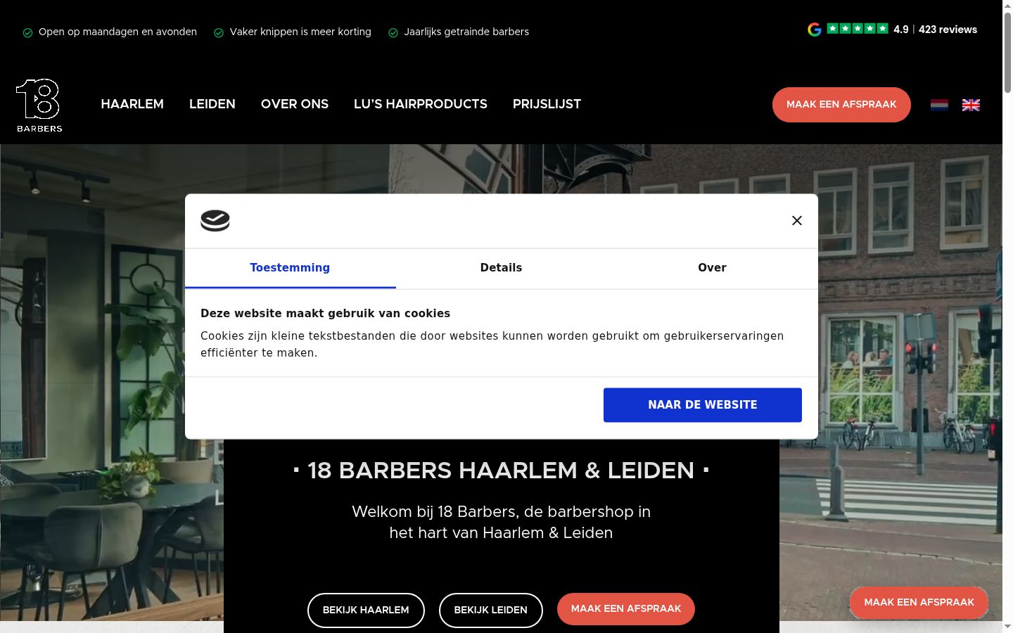 Screenshot tal-banner tal-kunsens muri qabel kwalunkwe interazzjoni