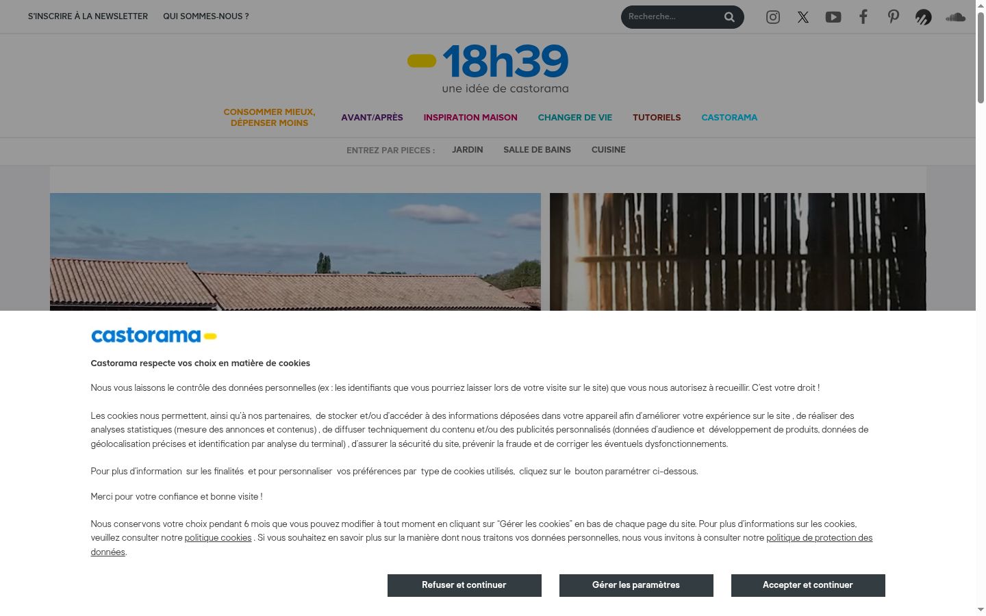 Screenshot tal-banner tal-kunsens muri qabel kwalunkwe interazzjoni