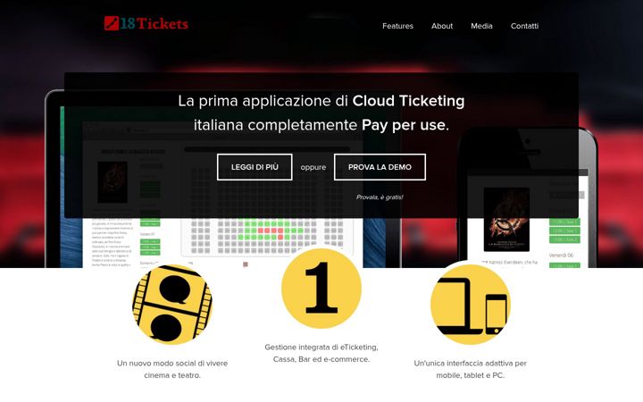 Ekraanipilt saidist 18tickets.it