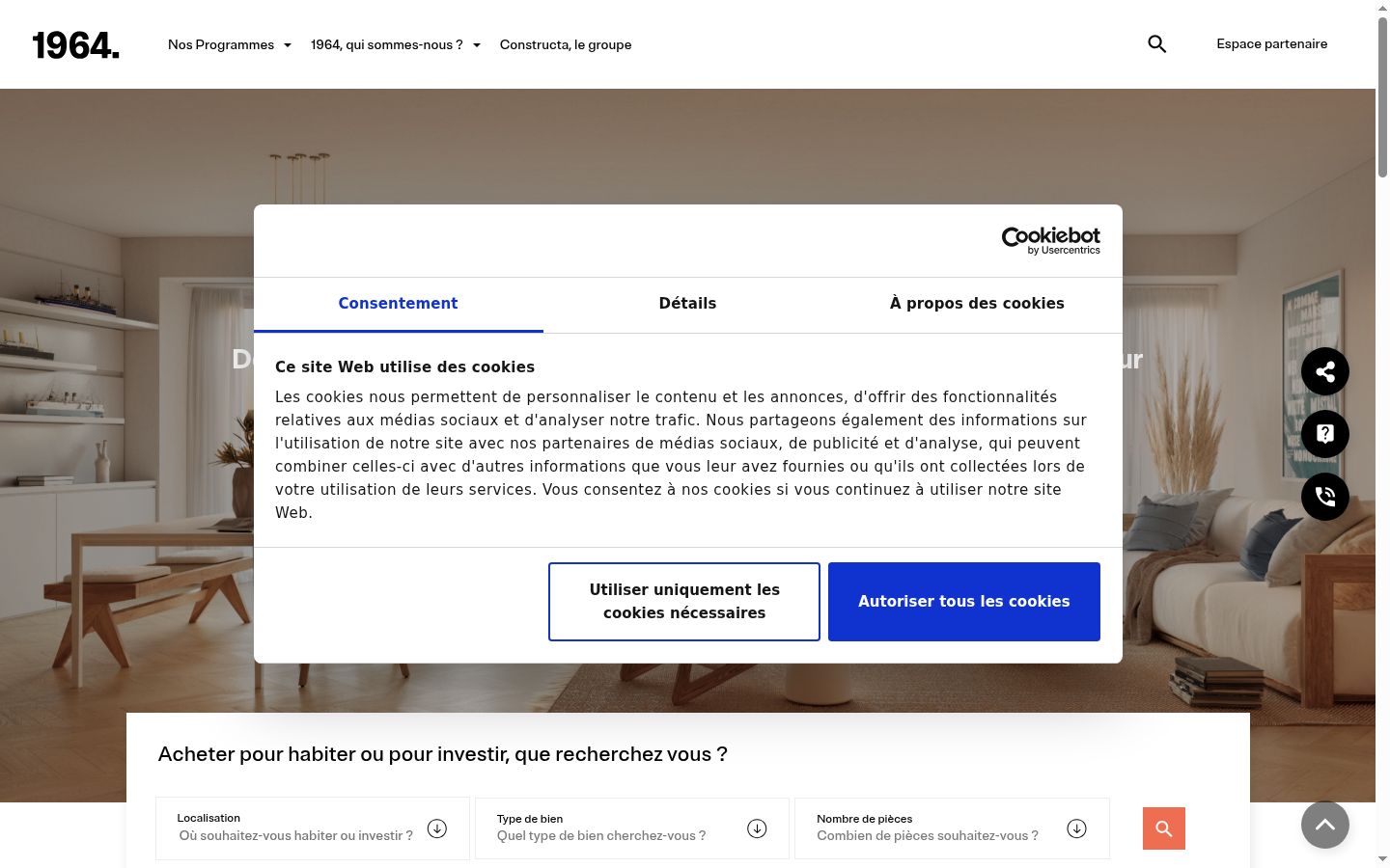 Captură de ecran a bannerului de consimțământ afișat înainte de orice interacțiune