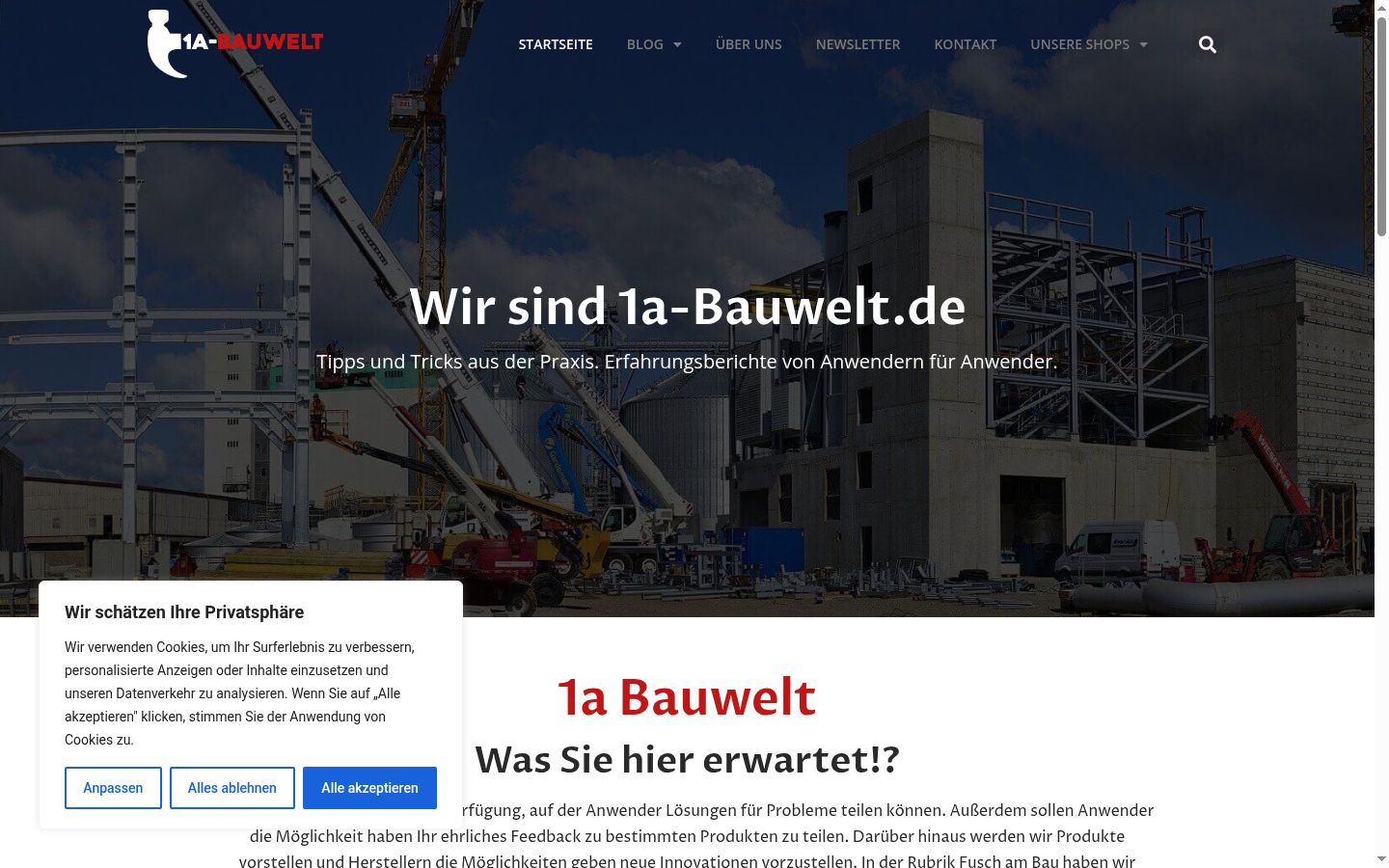 Screenshot van de toestemmingsbanner zoals getoond vóór enige interactie