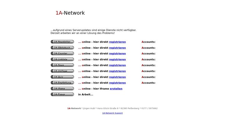 Screenshot of 1a-network.de