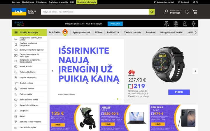 Screenshot of 1a.lt