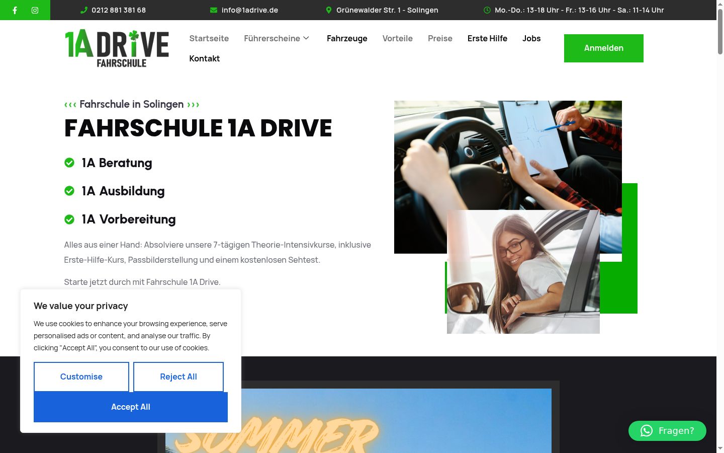 Snímka obrazovky banera súhlasu zobrazeného pred akoukoľvek interakciou