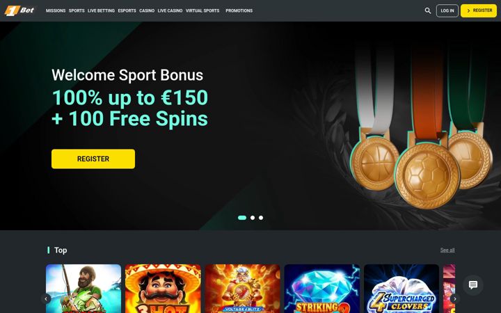 Screenshot of 1bet.com