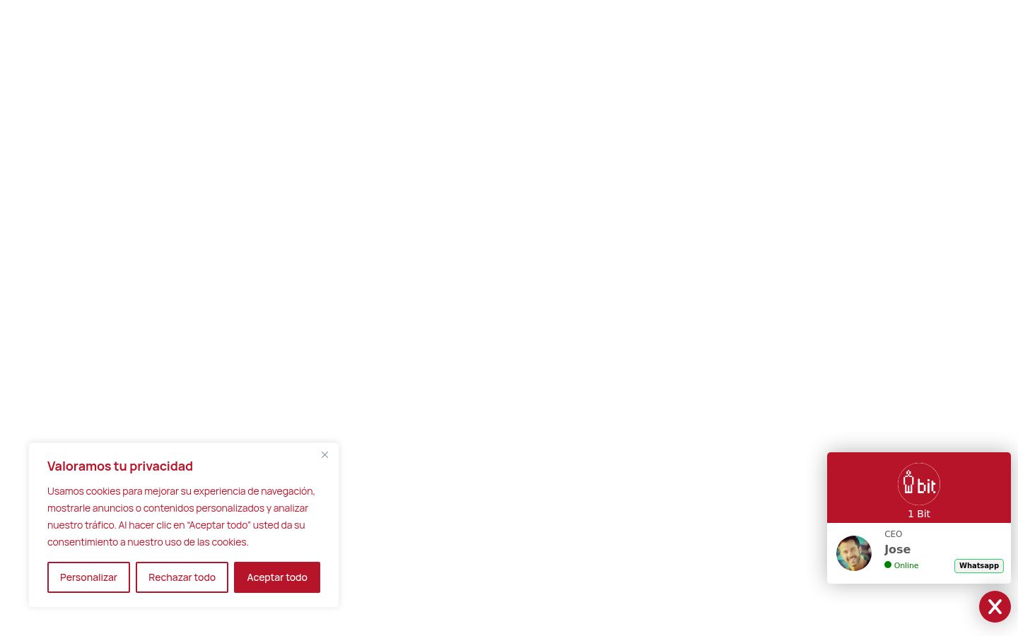 Captura de ecrã do banner de consentimento apresentado antes de qualquer interação