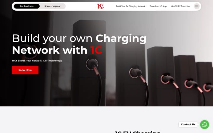 Screenshot stránky 1charging.com