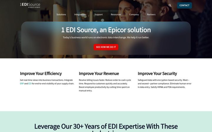 Screenshot of 1edisource.com
