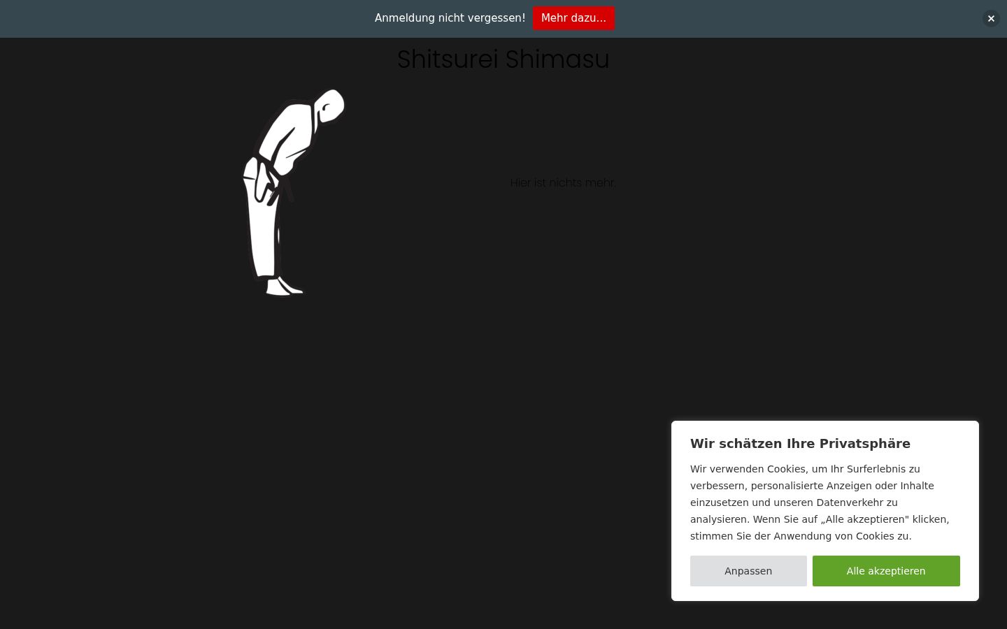 Screenshot des Einwilligungsbanners vor jeglicher Interaktion