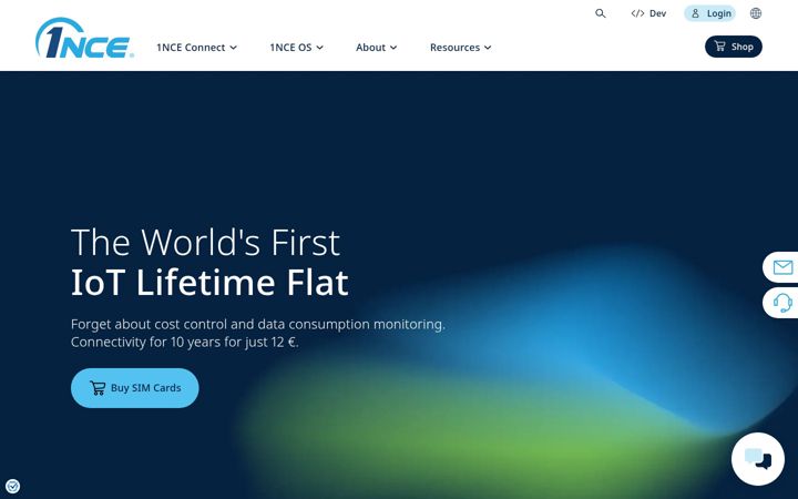 Screenshot of 1nce.com