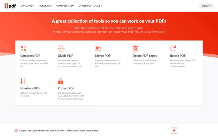 Screenshot of 1pdf.io