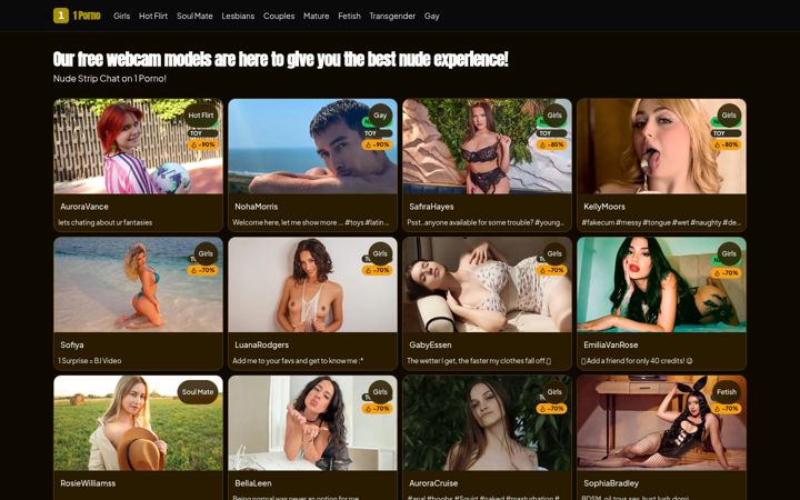 Screenshot of 1porno.org