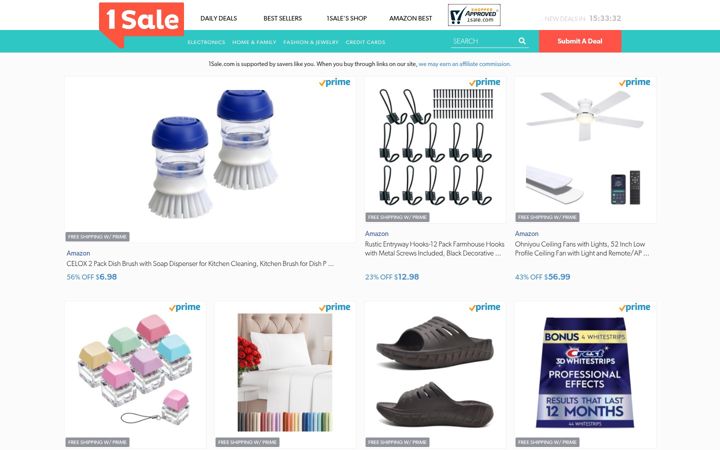Captură de ecran a 1sale.com