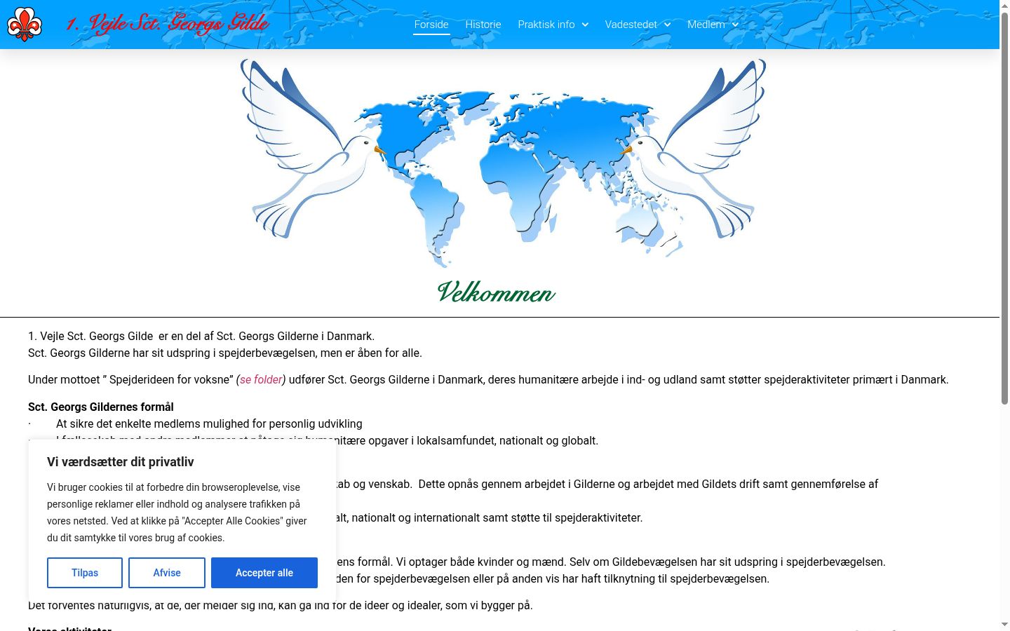 Capture d'écran de la bannière de consentement affichée avant toute interaction