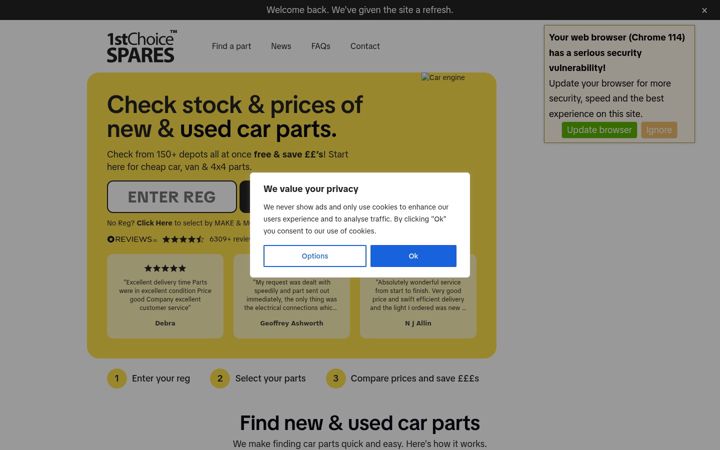 Screenshot of 1stchoice.co.uk