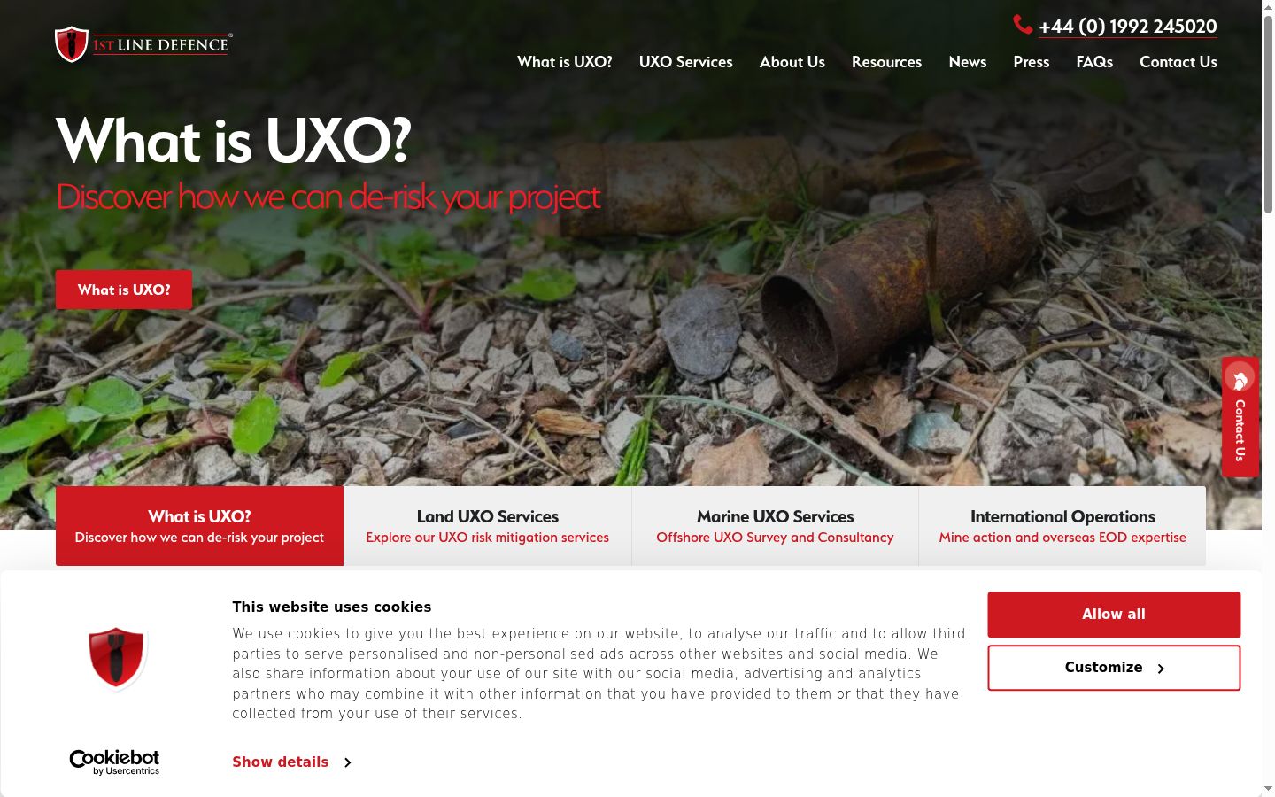 Screenshot des Einwilligungsbanners vor jeglicher Interaktion