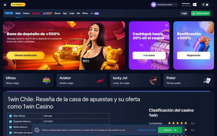 Screenshot of 1win-bonus.cl