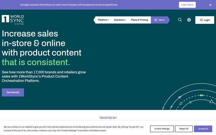 Screenshot of 1worldsync.com