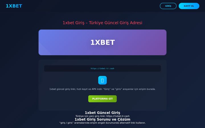 Screenshot of 1xbet-tr.cash