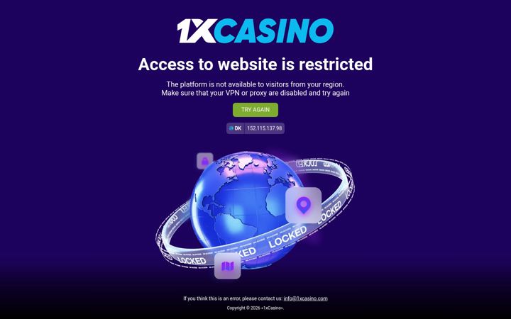 Screenshot of 1xcasino.com
