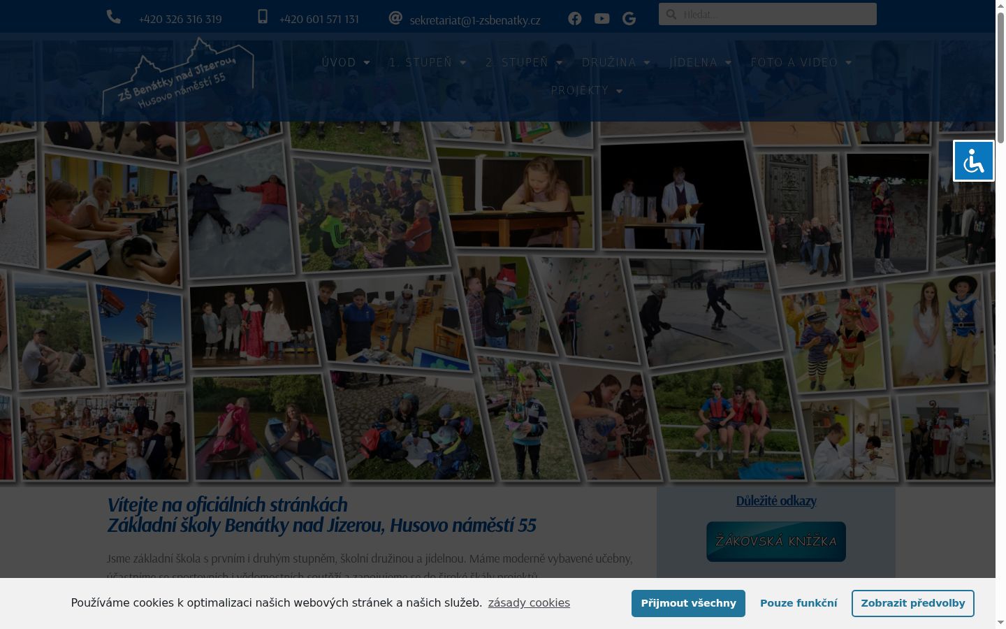 Skärmbild av samtyckesbannern som visades före någon interaktion