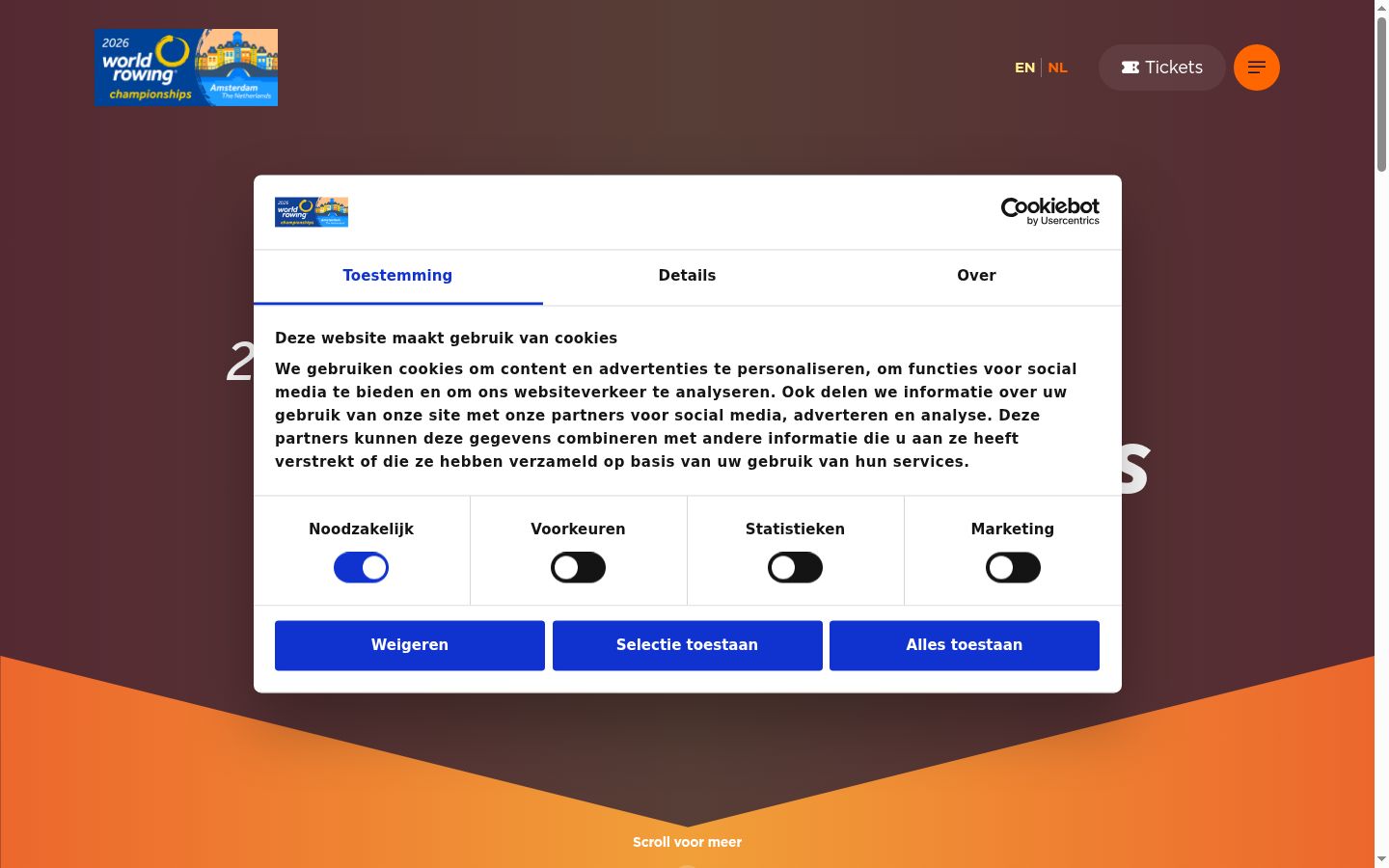 Képernyőkép a bármilyen interakció előtt megjelenő hozzájárulási bannerről