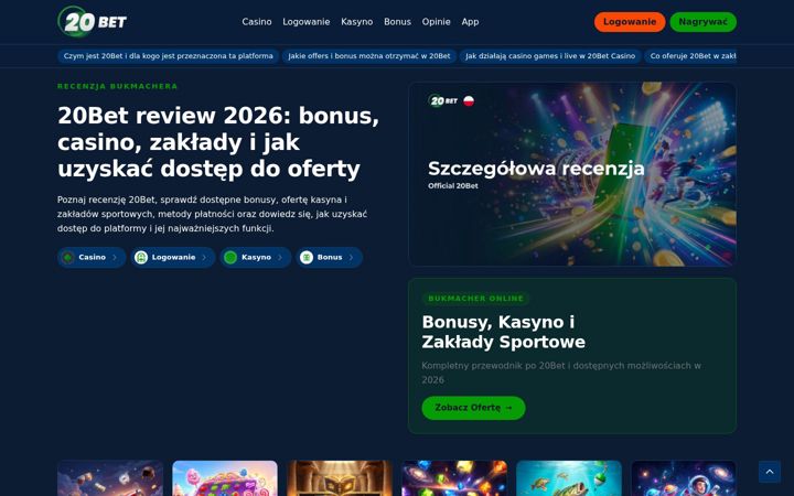 Skärmbild av 20betspoland.com