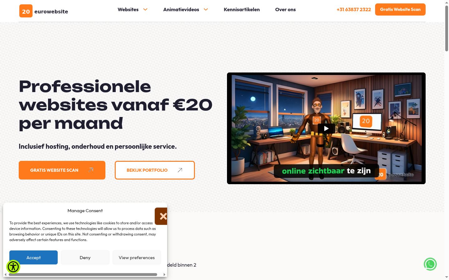 Screenshot tal-banner tal-kunsens muri qabel kwalunkwe interazzjoni