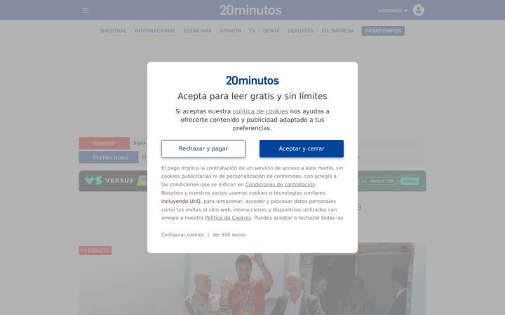 Screenshot of 20m.es