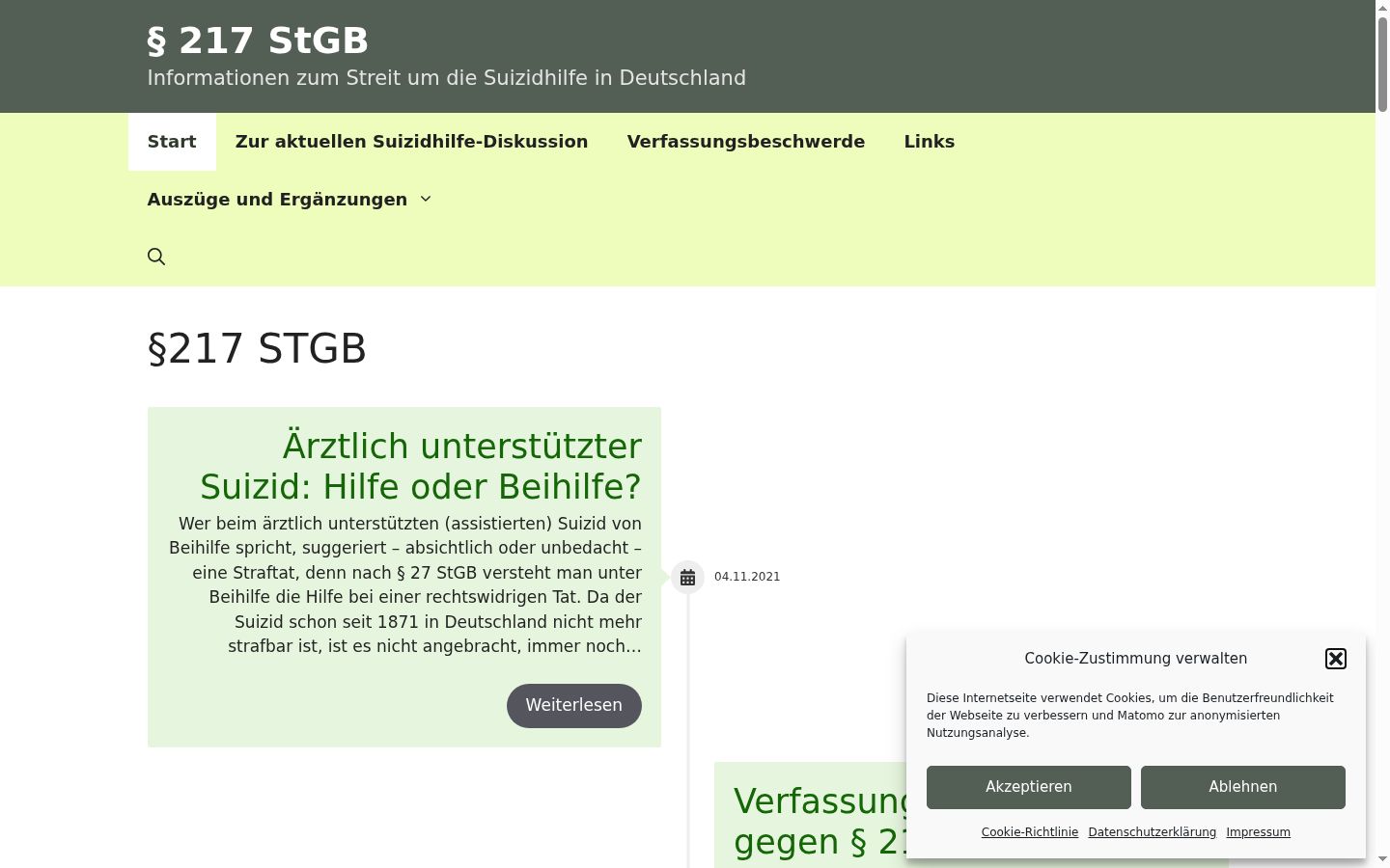 Skærmbillede af samtykkebanneret, som det blev vist før nogen interaktion