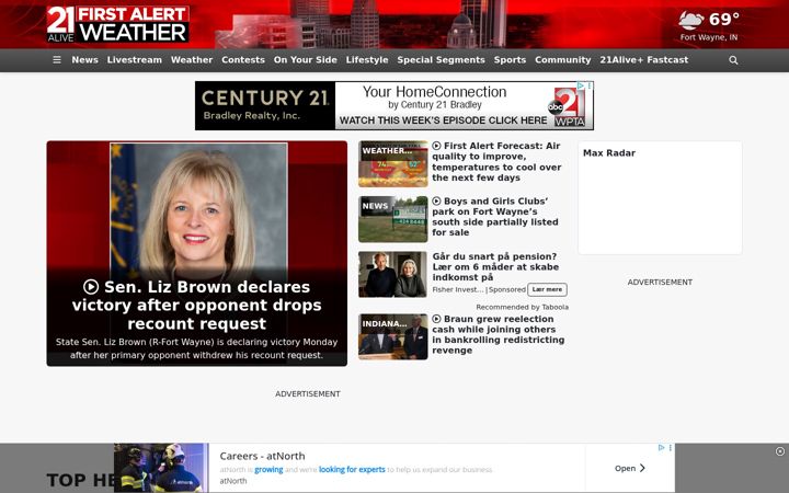 Screenshot του 21alivenews.com