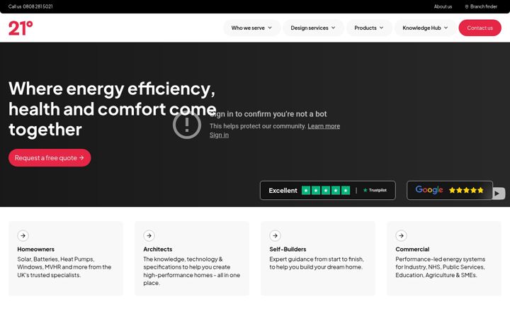 Screenshot ta' 21degrees.com