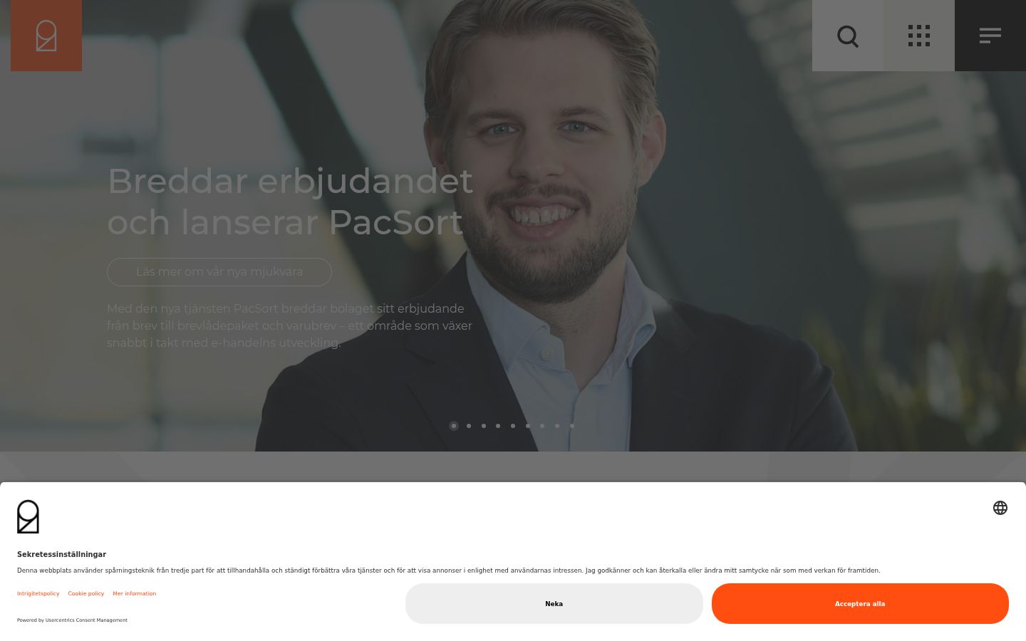 Screenshot of the consent banner shown before any interaction
