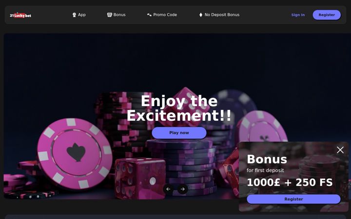 Screenshot of 21luckybets.net
