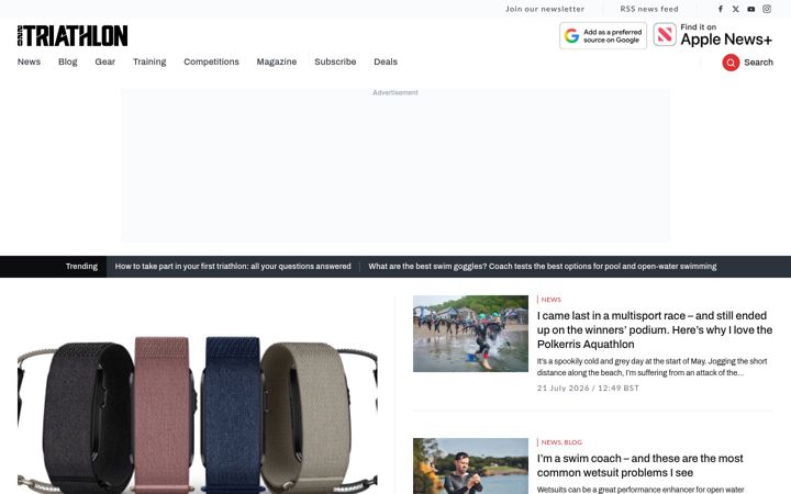 Screenshot stránky 220triathlon.com