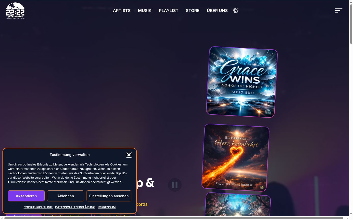 Screenshot του banner συγκατάθεσης που εμφανίστηκε πριν από οποιαδήποτε αλληλεπίδραση