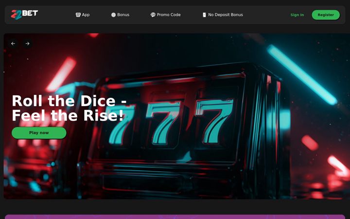Screenshot of 22betscasino.net