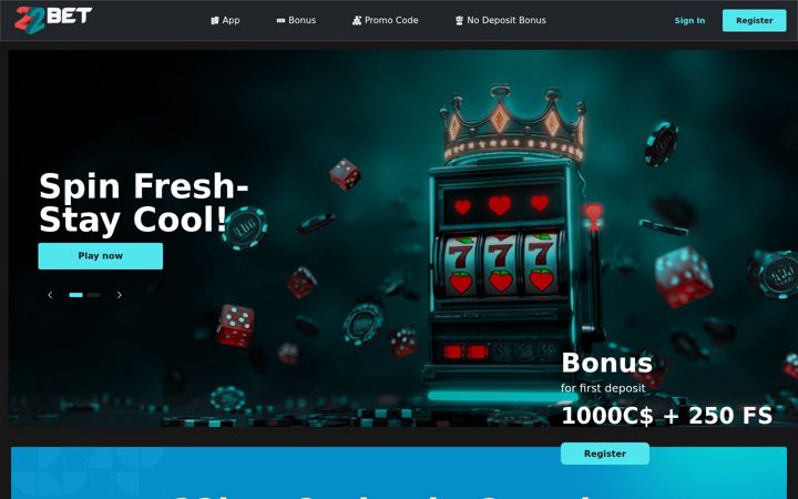 Screenshot of 22betscasino.org